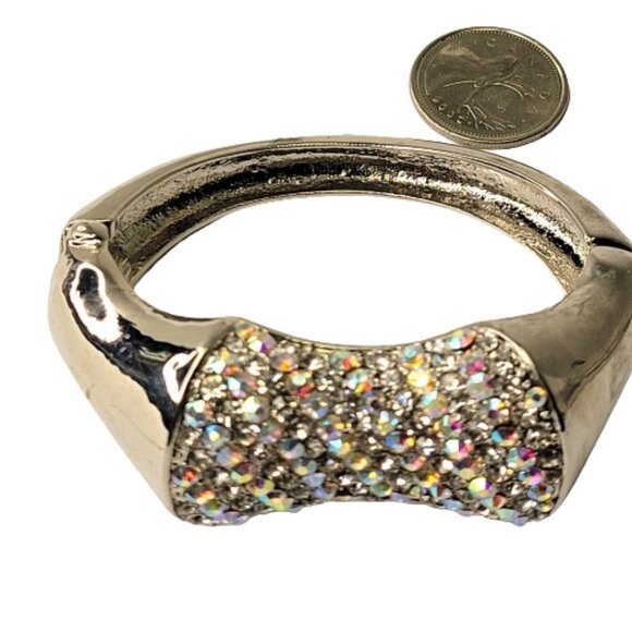 Silver Crystal Cuff Bracelet - Picture 1 of 11